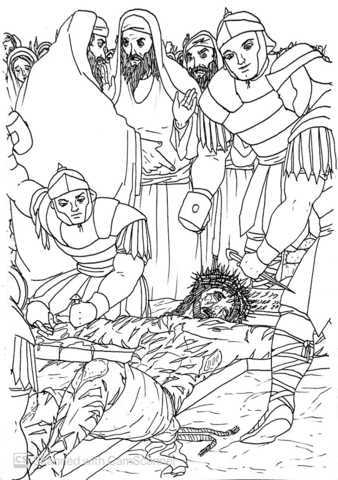 Jesus Is Nailed To The Cross Coloring Page